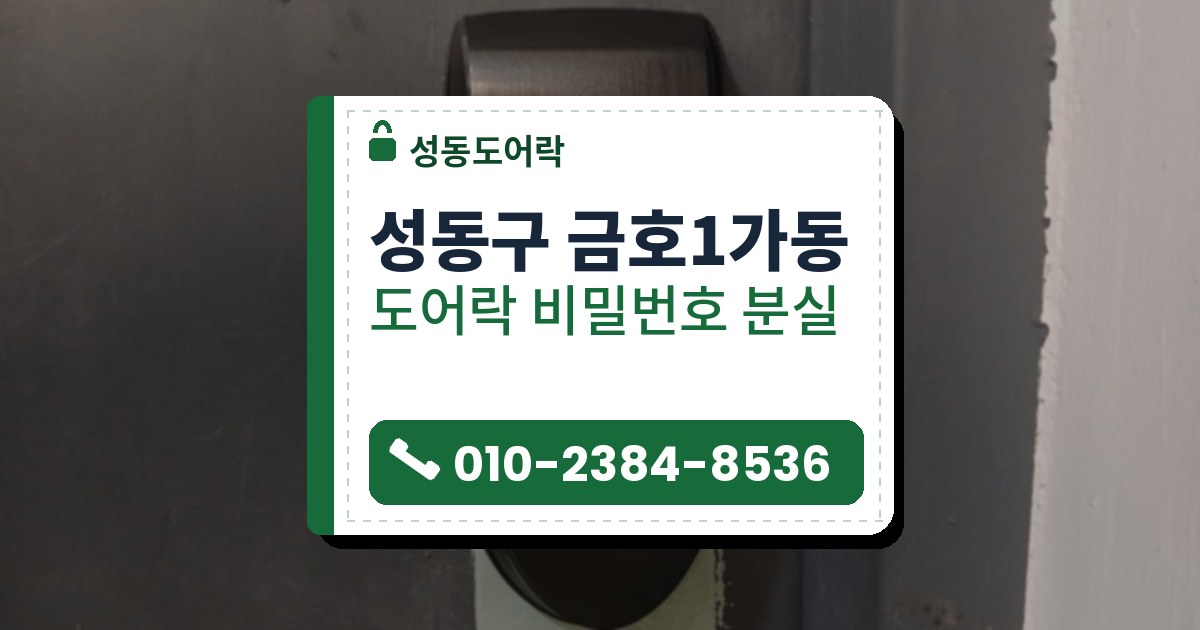 성동구 금호1가동 출장 — 짙은 회색 문에 단 아래가 둥근 검은 덮개형 보조키와 그 아래 연한 청회색 자국
